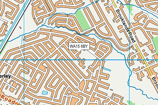WA15 6BY map - OS VectorMap District (Ordnance Survey)
