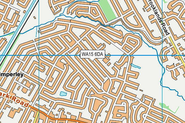 WA15 6DA map - OS VectorMap District (Ordnance Survey)