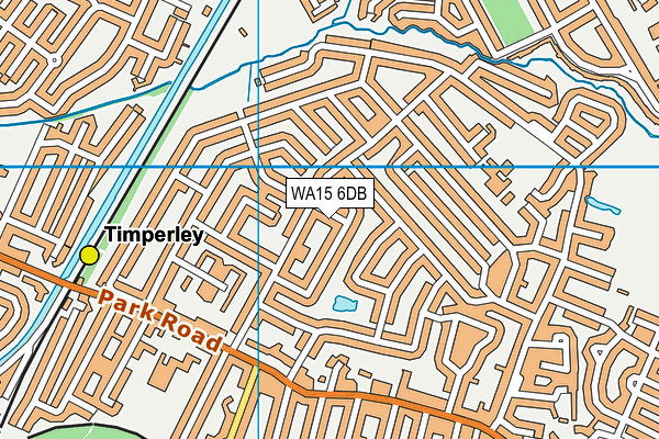 WA15 6DB map - OS VectorMap District (Ordnance Survey)