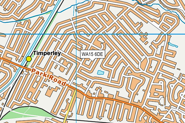 WA15 6DE map - OS VectorMap District (Ordnance Survey)