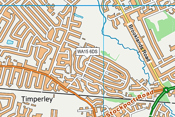 WA15 6DS map - OS VectorMap District (Ordnance Survey)