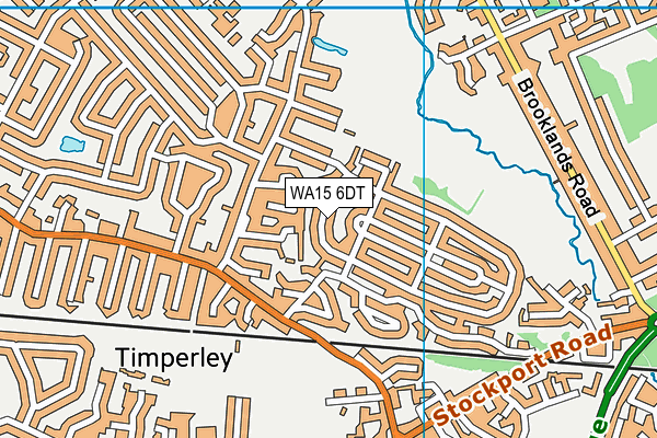 WA15 6DT map - OS VectorMap District (Ordnance Survey)