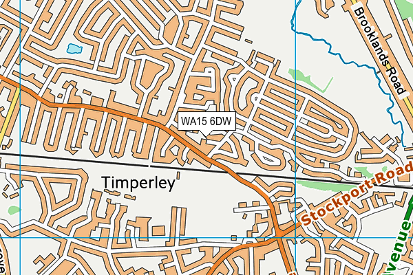 WA15 6DW map - OS VectorMap District (Ordnance Survey)
