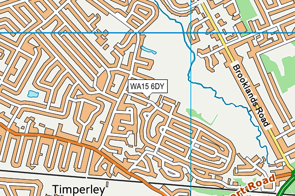 WA15 6DY map - OS VectorMap District (Ordnance Survey)