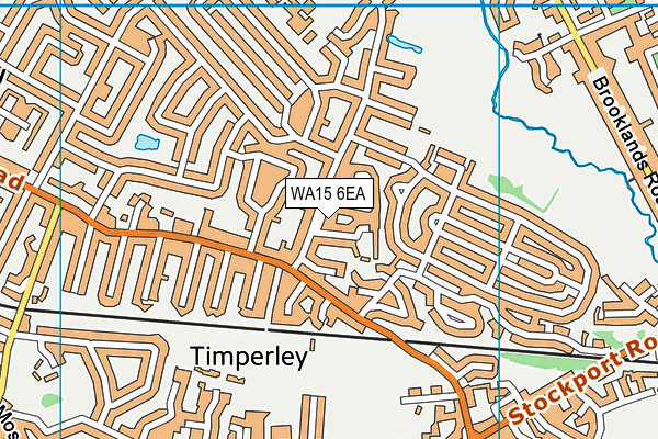 WA15 6EA map - OS VectorMap District (Ordnance Survey)