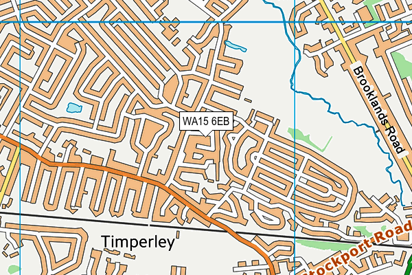 WA15 6EB map - OS VectorMap District (Ordnance Survey)