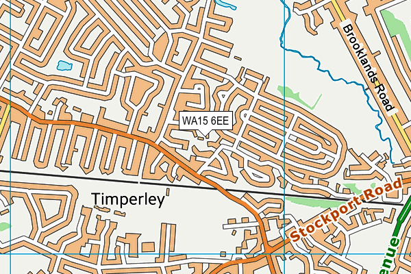 WA15 6EE map - OS VectorMap District (Ordnance Survey)