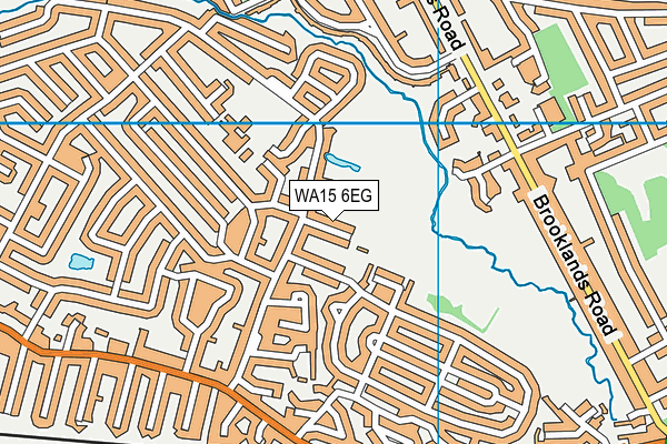 WA15 6EG map - OS VectorMap District (Ordnance Survey)