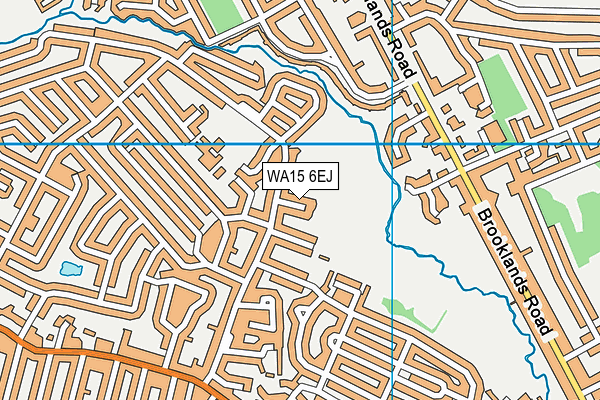 WA15 6EJ map - OS VectorMap District (Ordnance Survey)