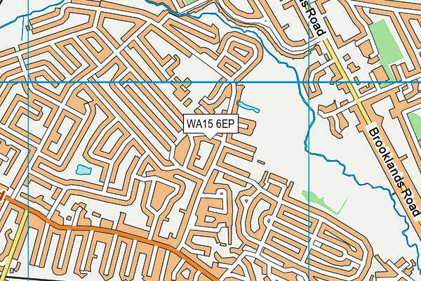 WA15 6EP map - OS VectorMap District (Ordnance Survey)