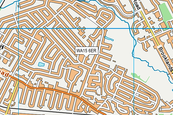 WA15 6ER map - OS VectorMap District (Ordnance Survey)