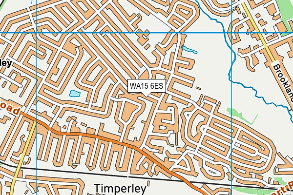 WA15 6ES map - OS VectorMap District (Ordnance Survey)