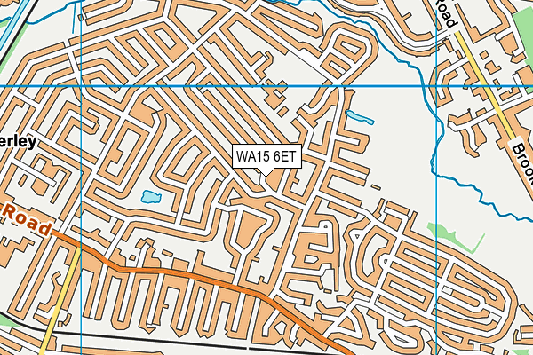 WA15 6ET map - OS VectorMap District (Ordnance Survey)