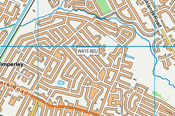 WA15 6EU map - OS VectorMap District (Ordnance Survey)