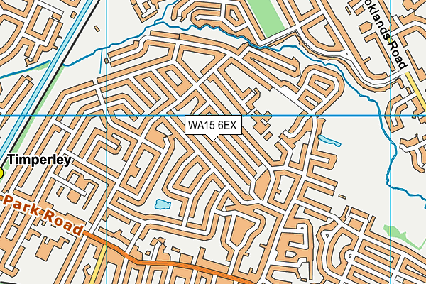 WA15 6EX map - OS VectorMap District (Ordnance Survey)