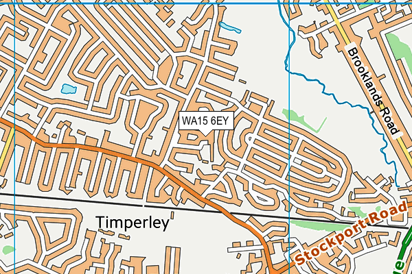 WA15 6EY map - OS VectorMap District (Ordnance Survey)