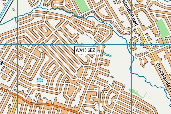 WA15 6EZ map - OS VectorMap District (Ordnance Survey)