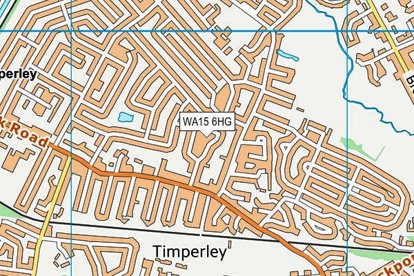 WA15 6HG map - OS VectorMap District (Ordnance Survey)