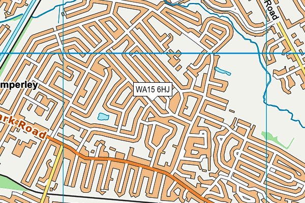 WA15 6HJ map - OS VectorMap District (Ordnance Survey)