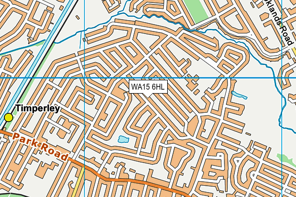 WA15 6HL map - OS VectorMap District (Ordnance Survey)