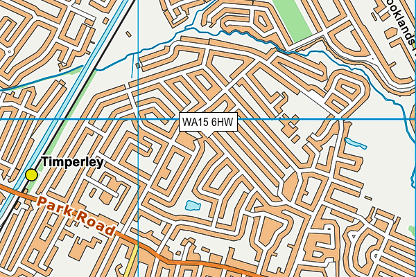 WA15 6HW map - OS VectorMap District (Ordnance Survey)