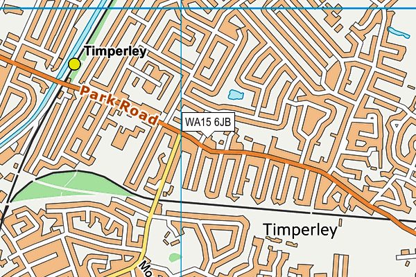 WA15 6JB map - OS VectorMap District (Ordnance Survey)