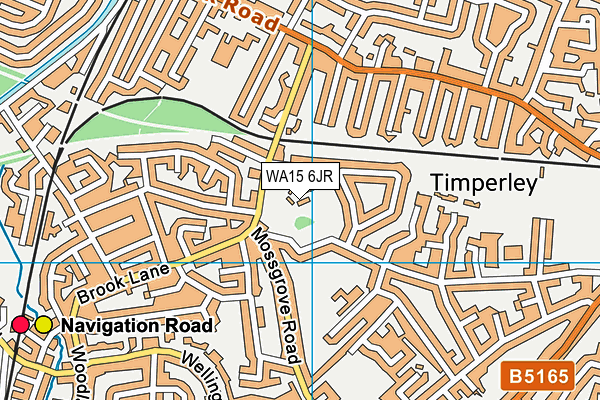 WA15 6JR map - OS VectorMap District (Ordnance Survey)