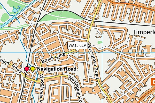 WA15 6LP map - OS VectorMap District (Ordnance Survey)