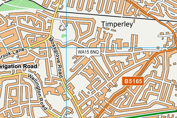 WA15 6NQ map - OS VectorMap District (Ordnance Survey)