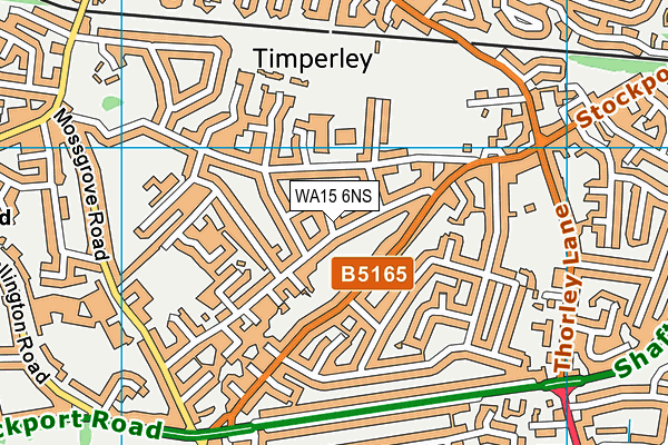 WA15 6NS map - OS VectorMap District (Ordnance Survey)