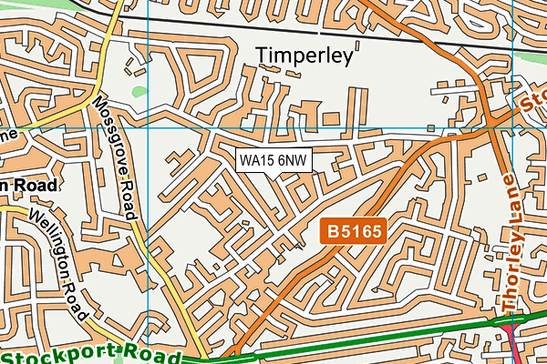 WA15 6NW map - OS VectorMap District (Ordnance Survey)