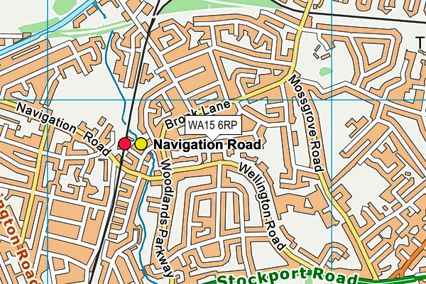 WA15 6RP map - OS VectorMap District (Ordnance Survey)