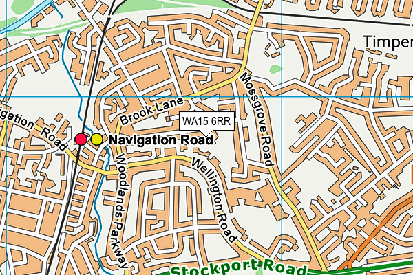WA15 6RR map - OS VectorMap District (Ordnance Survey)