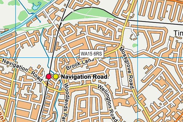 WA15 6RS map - OS VectorMap District (Ordnance Survey)