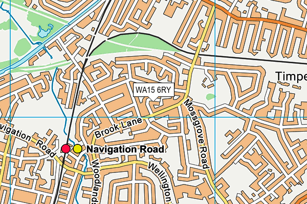 WA15 6RY map - OS VectorMap District (Ordnance Survey)