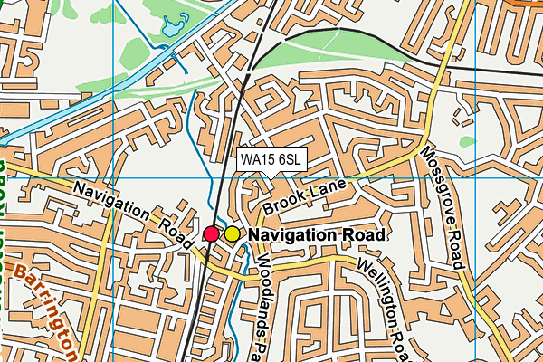 WA15 6SL map - OS VectorMap District (Ordnance Survey)