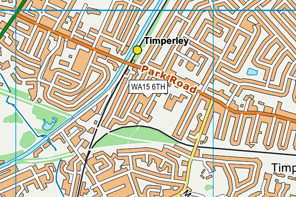 WA15 6TH map - OS VectorMap District (Ordnance Survey)