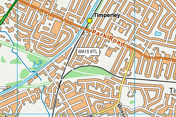 WA15 6TL map - OS VectorMap District (Ordnance Survey)