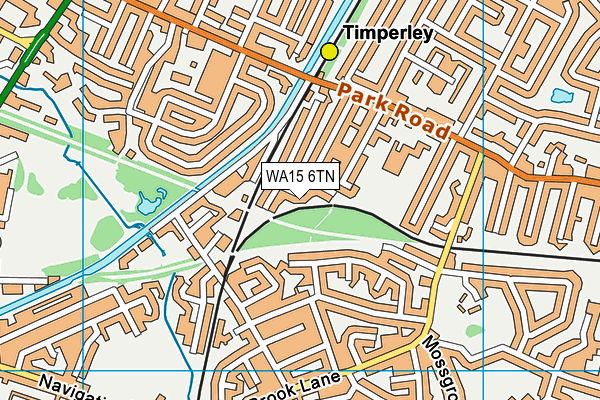 WA15 6TN map - OS VectorMap District (Ordnance Survey)