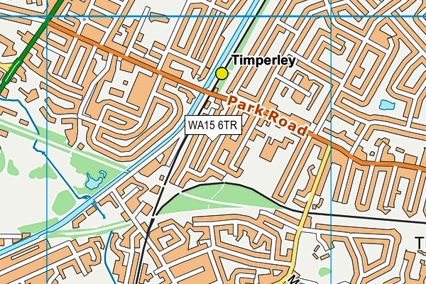 WA15 6TR map - OS VectorMap District (Ordnance Survey)