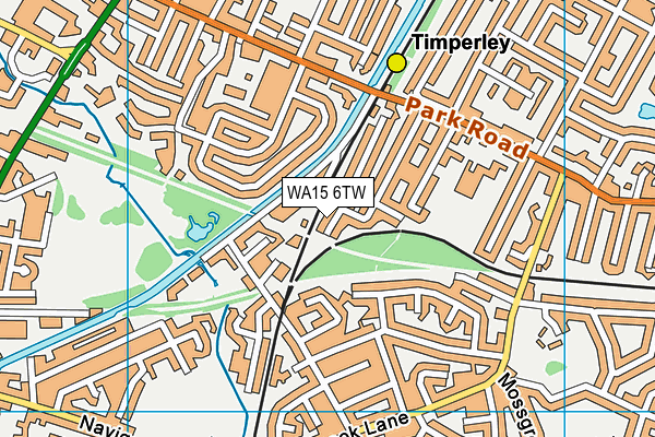 WA15 6TW map - OS VectorMap District (Ordnance Survey)