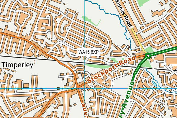 WA15 6XP map - OS VectorMap District (Ordnance Survey)
