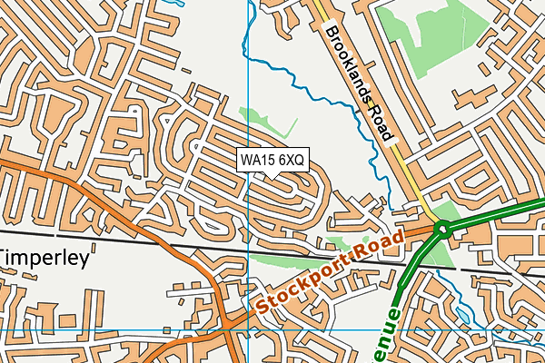 WA15 6XQ map - OS VectorMap District (Ordnance Survey)