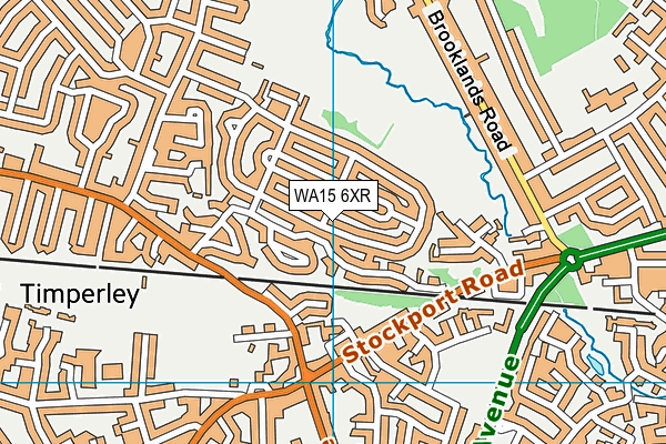 WA15 6XR map - OS VectorMap District (Ordnance Survey)