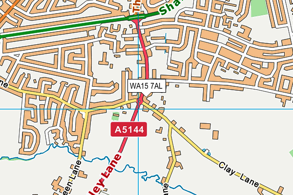 WA15 7AL map - OS VectorMap District (Ordnance Survey)