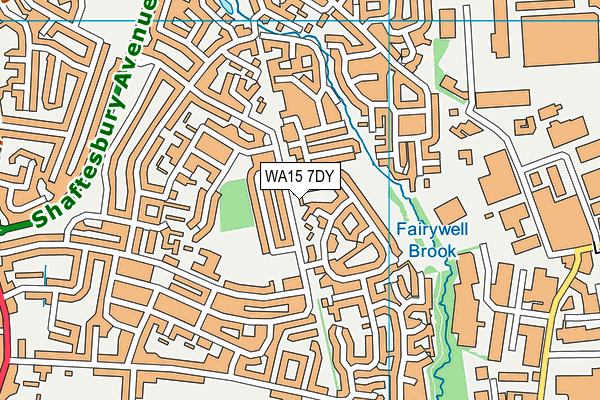 WA15 7DY map - OS VectorMap District (Ordnance Survey)