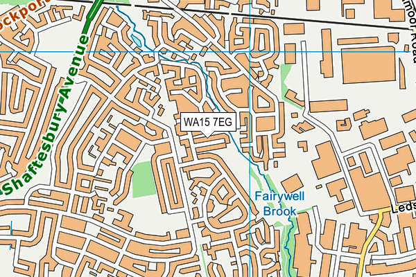 WA15 7EG map - OS VectorMap District (Ordnance Survey)