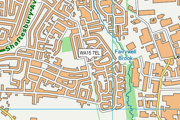 WA15 7EL map - OS VectorMap District (Ordnance Survey)