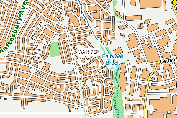 WA15 7EP map - OS VectorMap District (Ordnance Survey)