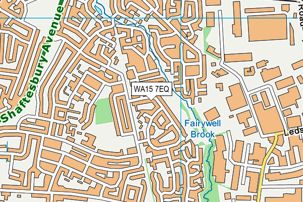 WA15 7EQ map - OS VectorMap District (Ordnance Survey)